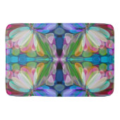 Dragonfly Wildblume Garden Abstrakt Badematte (Vorderseite)