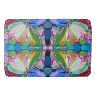 Dragonfly Wildblume Garden Abstrakt Badematte