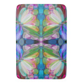 Dragonfly Wildblume Garden Abstrakt Badematte (Vorderseite Vertikal)