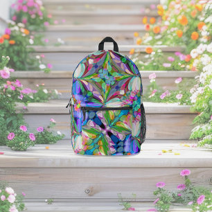 Dragonfly Wildblume Garden Abstrakt Bedruckter Rucksack