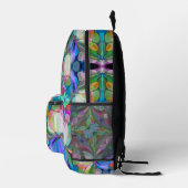 Dragonfly Wildblume Garden Abstrakt Bedruckter Rucksack (Rechts)