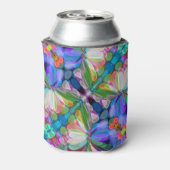 Dragonfly Wildblume Garden Abstrakt Dosenkühler (Kanne Rückseite)