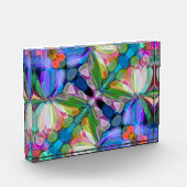 Dragonfly Wildblume Garden Abstrakt Fotoblock (Links)