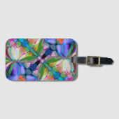 Dragonfly Wildblume Garden Abstrakt Gepäckanhänger (Vorderseite (Horizontal))