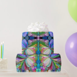 Dragonfly Wildblume Garden Abstrakt Geschenkpapier