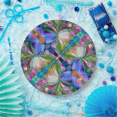 Dragonfly Wildblume Garden Abstrakt Pappteller (Party)