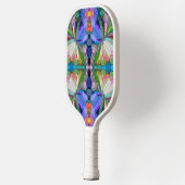 Dragonfly Wildblume Garden Abstrakt Pickleball Schläger (Links)