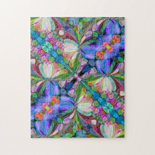 Dragonfly Wildblume Garden Abstrakt Puzzle (Vertikal)