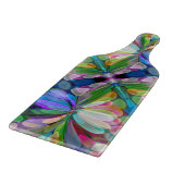 Dragonfly Wildblume Garden Abstrakt Schneidebrett (Ecke)