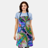 Dragonfly Wildblume Garden Abstrakt Schürze (Getragen)