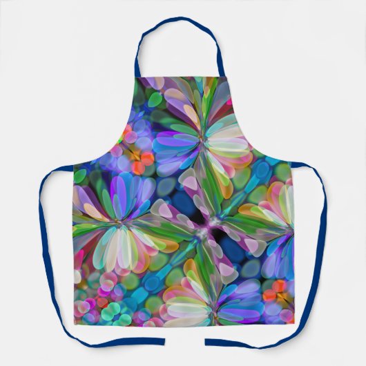 Dragonfly Wildblume Garden Abstrakt Schürze (Vorderseite)