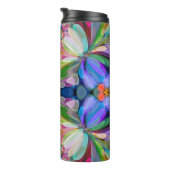 Dragonfly Wildblume Garden Abstrakt Thermosbecher (Nach rechts gedreht)