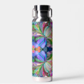Dragonfly Wildblume Garden Abstrakt Trinkflasche (Vorne)