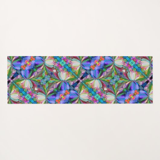 Dragonfly Wildblume Garden Abstrakt Yogamatte (Rückseite (Horizontal))