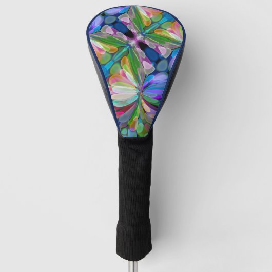 Dragonfly Wildflower Garden Abstract Floral Golf Headcover (Vorderseite)