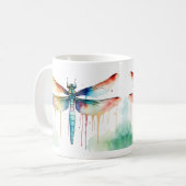 Dragonfly Wildlife & Nature Water Color Set Kaffeetasse (Vorderseite Links)