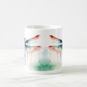 Dragonfly Wildlife & Nature Water Color Set Kaffeetasse (Mittel)