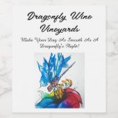 DRAGONFLY WINE VINYARDS WEINETIKETT (Einzelnes Label)