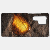 Dragonfly Wing in Amber Samsung Galaxy Hülle (Rückseite (Horizontal))
