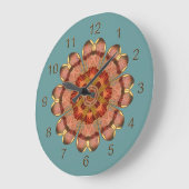 Dragonfly Wing Mandala Wall Clock Große Wanduhr (Winkel)
