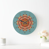 Dragonfly Wing Mandala Wall Clock Große Wanduhr (Zuhause)
