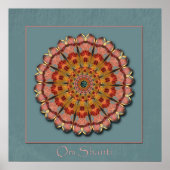 Dragonfly Wing Om Shanti Poster Print (Vorne)