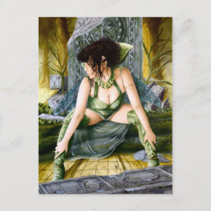 Dragonfly Winged Elf Postkarte