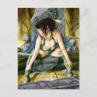Dragonfly Winged Elf Postkarte