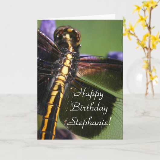 Dragonfly Wings Karte (Gelbe Blume)