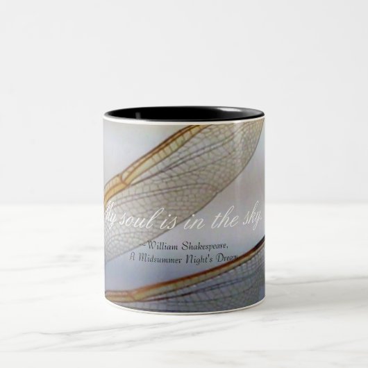 Dragonfly Wings Macro mit Shakespeare Quote Tasse (Mittel)