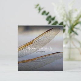 Dragonfly Wings Macro mit Shakespeare Zitat Karte