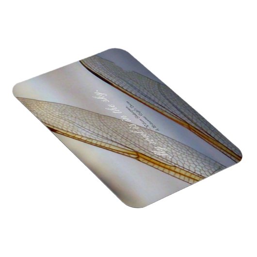 Dragonfly Wings Macro mit Shakespeare Zitat Magnet (Rechte Seite)