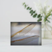 Dragonfly Wings Macro mit Shakespeare Zitat Postkarte (Stehend Vorderseite)