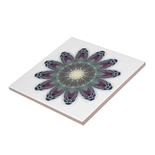 Dragonfly Wings Mandala Fliese (Seite)