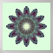 Dragonfly Wings Mandala Poster (Vorne)