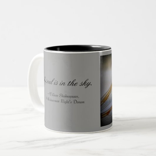 Dragonfly Wings - Shakespeare Quote Tasse (Vorderseite Links)