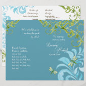 Dragonfly Wirbel Scroll Chic Modernes Blumenladen (Vorne/Hinten)