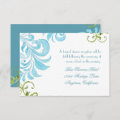 Dragonfly Wirbel Scroll Chic Modernes Blumenladen Einladung (Vorne/Hinten)