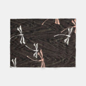 Dragonfly Woodgrain Fleecedecke (Vorderseite (Horizontal))