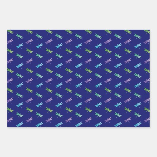 Dragonfly Wrapping Paper Flat Sheet Set 3 Geschenkpapier Set (Vorderseite 3)