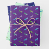 Dragonfly Wrapping Paper Flat Sheet Set 3 Geschenkpapier Set (Beispiel)