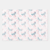 Dragonfly Wrapping Paper Flat Sheet Set 3 Geschenkpapier Set (Vorderseite)