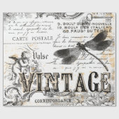 Dragonfly Wrapping Paper - Französisch Vintag Geschenkpapier (Flach)