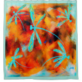 Dragonfly-Wüste Flit Duschvorhang (Vorderseite)