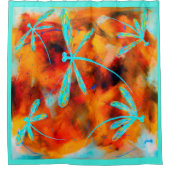 Dragonfly-Wüste Flit Duschvorhang (Vorderseite)