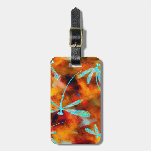 Dragonfly-Wüste Flit Gepäckanhänger (Vorderseite vertikal)