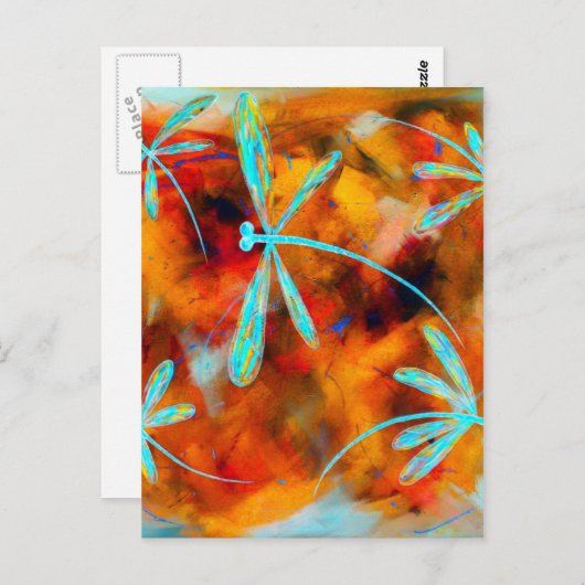 Dragonfly-Wüste Flit Postkarte (Vorne/Hinten)