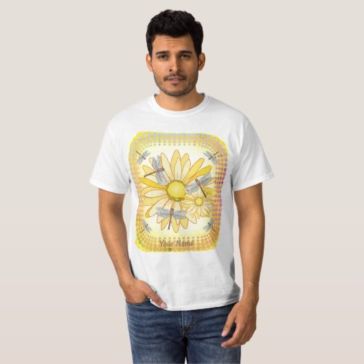 Dragonfly Yellow Daisy T-Shirt (Vorne ganz)