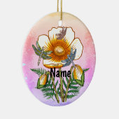 Dragonfly Yellow Poppy Keramik Ornament (Rechts)