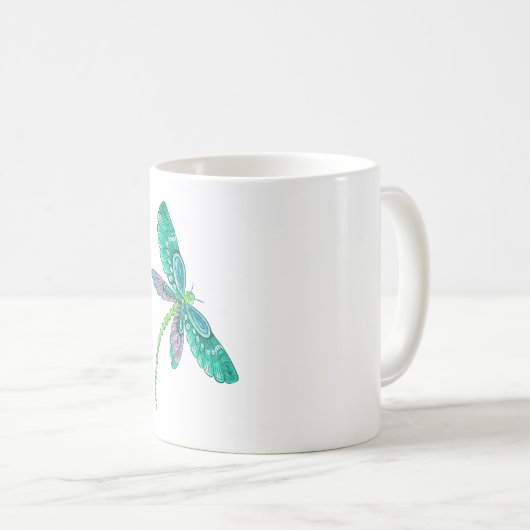 Dragonfly zeichnend I Liebe Dragonflies Geschenkid Kaffeetasse (VorderseiteRechts)